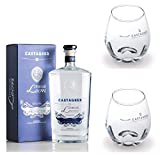 Grappa castagner FUORICLASSE LEON 3 litros, botella de cristal con diseño en relieve y grifo + 2 vasos y portabotellas gratis
